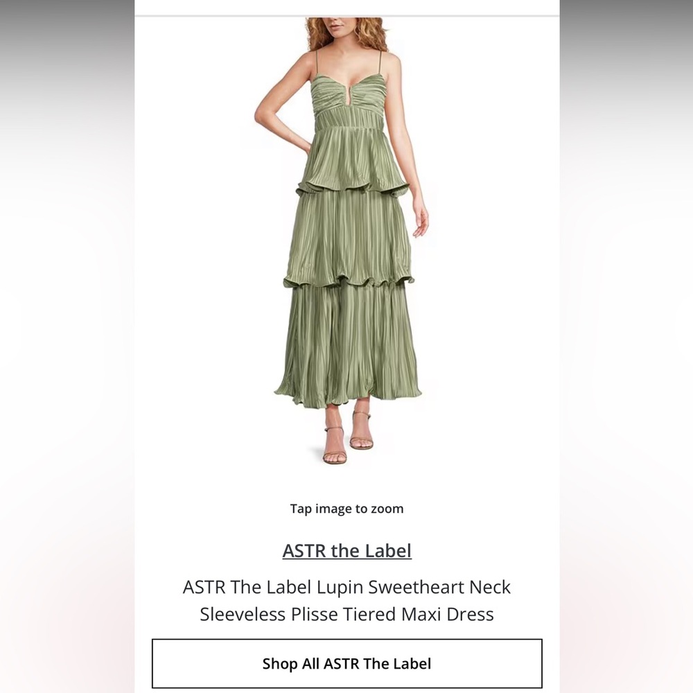 Astr the Label Lupin Sweetheart Neck Sleeveless Plisse Tiered Maxi Dress